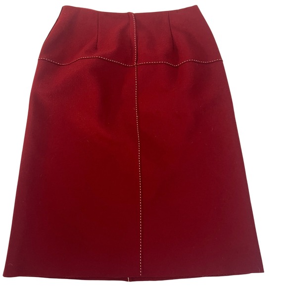 J. Crew Dresses & Skirts - J Crew Burgundy Wool Nylon Blend Knee Length Skirt Pencil 6